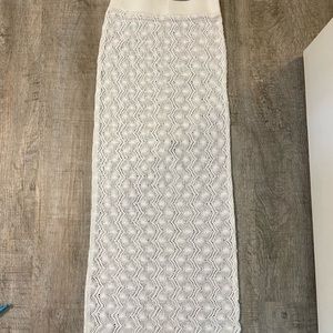 H&M Long Crochet Skirt Size XS